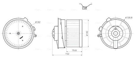 Моторчик (вентилятор) пічки ava cooling systems DN8486