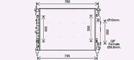 AVA OPEL Радіатор охолодження двиг. Antara, Chevrolet Captiva 2.2CDTi 10- (акпп) ava cooling systems CT2067 на Chevrolet Captiva c140