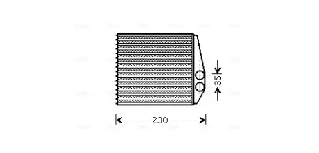 AVA OPEL радіатор опалення Signum, Vectra C, Fiat Croma 05-, Cadillac, Saab AVA Cooling Systems OLA6355