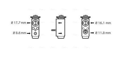 AVA OPEL Розширювальний клапан FIAT, SAAB ava cooling systems OL1352