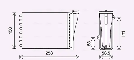 AVA PEUGEOT радіатор опалення 208 12- AVA Cooling Systems PE6413
