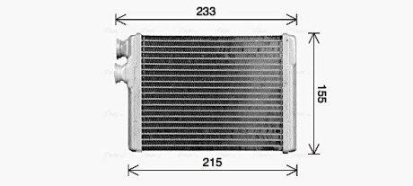 Радіатор пічки (опалювача) ava cooling systems PE6429 на Пежо 308