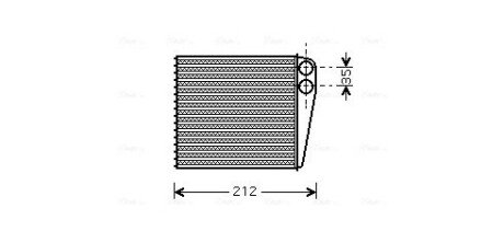 Радіатор пічки (опалювача) ava cooling systems DNA6256 на Ниссан Micra к12