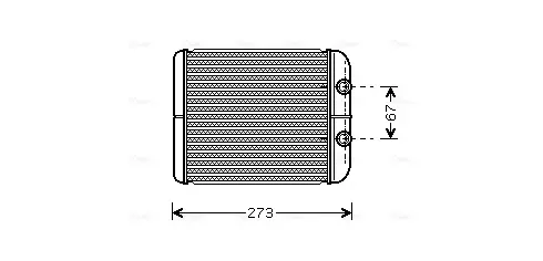AVA RENAULT Радіатор опалення ESPACE IV 1.9, 2.0, 2.2, 3.0, 3.5 02- AVA Cooling Systems RT6343 (фото 1)