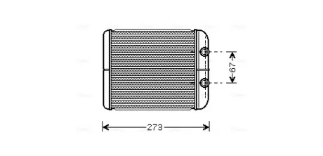 AVA RENAULT Радіатор опалення ESPACE IV 1.9, 2.0, 2.2, 3.0, 3.5 02- AVA Cooling Systems RT6343