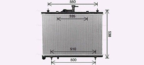 Радіатор охолодження двигуна ava cooling systems RT2650 на Рено Kaleos