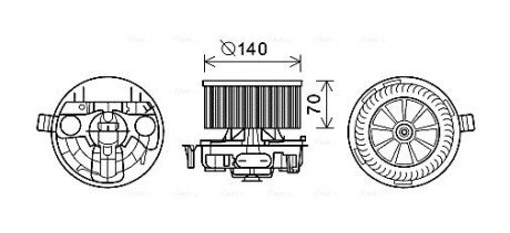 Моторчик (вентилятор) печки ava cooling systems RT8570