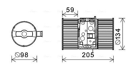 Моторчик (вентилятор) печки ava cooling systems RT8586 на Рено Меган 3