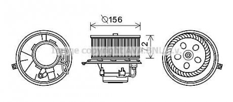 AVA RENAULT Вентилятор салону Laguna II 01- ava cooling systems RT8581 на Рено Лагуна 2