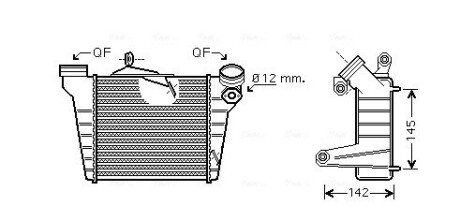 Радиатор интеркулера ava cooling systems STA4036 на Шкода Фабия 1