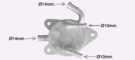 AVA TOYOTA Оливний радіатор (без корпуса) CAMRY 2.5 11-, LEXUS ava cooling systems TO3755