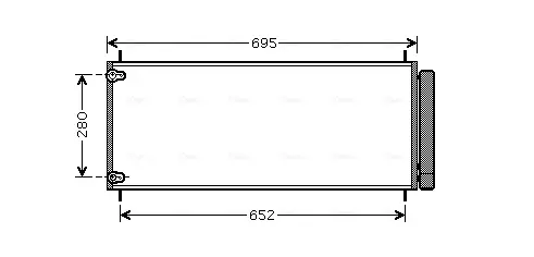 AVA TOYOTA Радіатор кондиціонера Auris, Corolla 06- AVA cooling systems TO5406D
