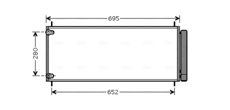 AVA TOYOTA Радіатор кондиціонера Auris, Corolla 06- AVA cooling systems TO5406D