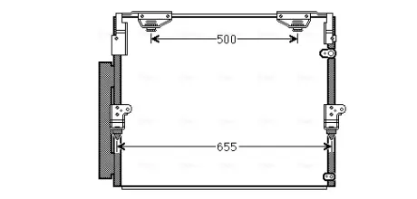 AVA TOYOTA Радіатор кондиціонера (конденсатор) з осушувачем LAND CRUISER 200 4.5, 4.6, 4.7 07- AVA cooling systems TO5560D