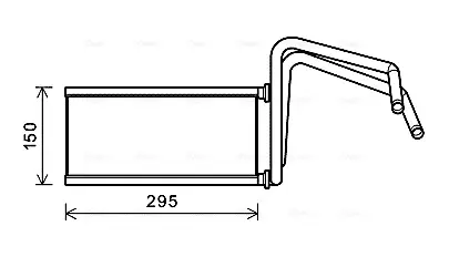 AVA TOYOTA Радіатор опалення FJ CRUISER 4.0 4WD 06-, LAND CRUISER PRADO 3.0, 4.0 02- AVA cooling systems TO6714