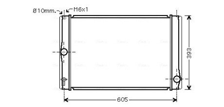 Радіатор охолодження двигуна ava cooling systems TOA2400