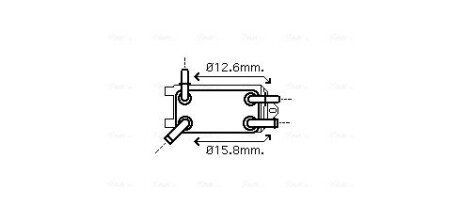 AVA VOLVO масляний радіатор C30/70 II, S40 II, V50 2.4/2.5 06- ava cooling systems VO3135 на Вольво V50