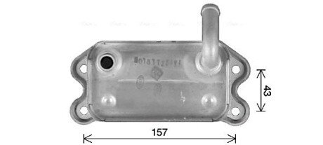 AVA VOLVO Масляний радіатор S60/80 I, V70 II, XC70/90 2.4 01- ava cooling systems VO3299 на Вольво S60