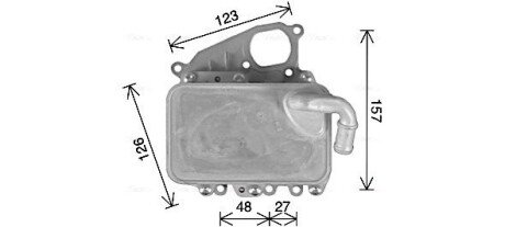 AVA VW Масляний радіатор Audi A4/5/6/7/8, Q5/7, Touareg 10- ava cooling systems AI3405H на Ауди А5