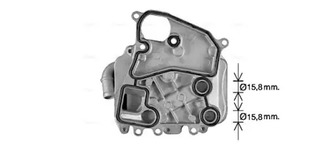 AVA VW Масляний радіатор Audi A4/5/6/7/8, Q5/7, Touareg 10- AVA cooling systems AI3405H Ауди А4 б8