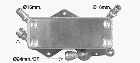 AVA VW Оливний радіатор Audi A6/7 2.0/3.0 11- ava cooling systems AI3442