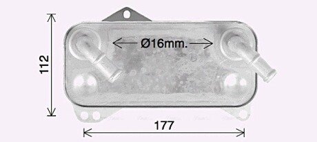 AVA VW Оливний радіатор (без корпуса) Audi A3, Q3, Sharan, Tiguan 07- ava cooling systems VN3419 на Фольксваген Тигуан