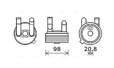 AVA VW Оливний радіатор Lupo, Polo, Skoda Fabia I 00- ava cooling systems VN3396 на Фольксваген Поло хэтчбек