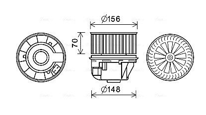 Моторчик (вентилятор) печки ava cooling systems FD8613 на Форд Куга 1