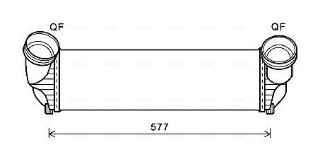Радиатор интеркулера ava cooling systems BWA4543