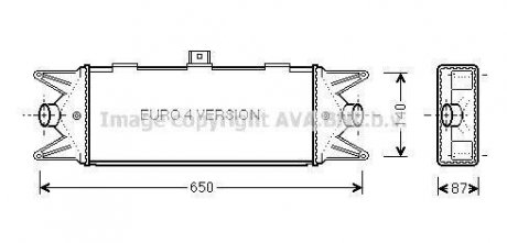 Радиатор интеркулера ava cooling systems IVA4045