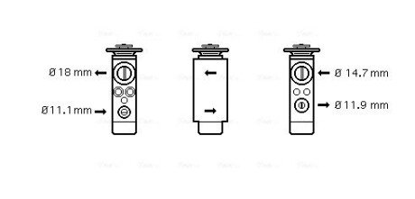 Клапан розширювання ava cooling systems FD 1380 на Форд Скорпио 2