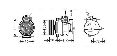 Комплект зчеплення в зборі ava cooling systems AIAK262