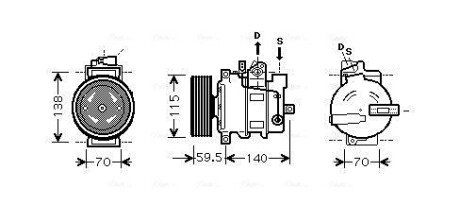 Комплект сцепления в сборе ava cooling systems AIAK284 на Ауди А6