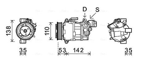 Комплект сцепления в сборе ava cooling systems BWAK393 на Бмв X1