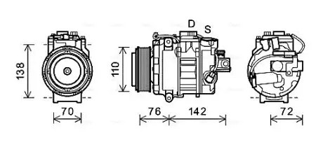 Комплект сцепления в сборе AVA cooling systems BWAK419 Бмв Х5 е70