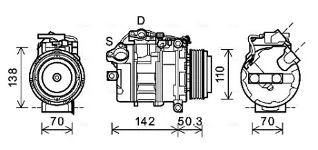 Комплект сцепления в сборе AVA cooling systems BWAK428 Бмв Х5 е70