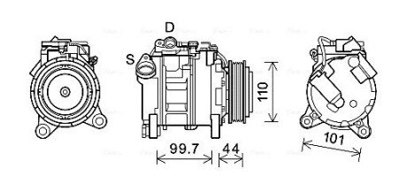 Комплект сцепления в сборе ava cooling systems BWAK493 на Бмв Х5 е70