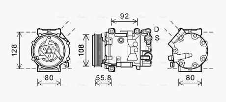 Комплект зчеплення в зборі ava cooling systems CNAK282 на Пежо 3008