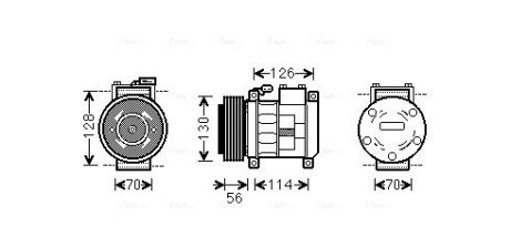 Комплект зчеплення в зборі ava cooling systems CRAK062 на Додж Караван