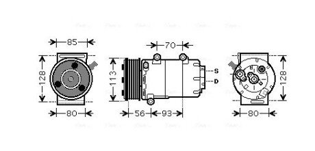 Комплект зчеплення в зборі ava cooling systems FDAK416