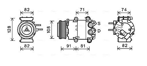 Комплект сцепления в сборе AVA cooling systems FDAK498