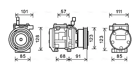Комплект сцепления в сборе AVA cooling systems KAAK145