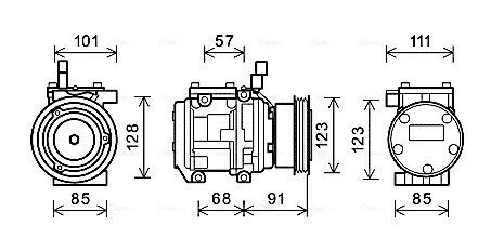 Комплект сцепления в сборе ava cooling systems KAAK145