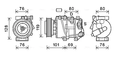 Комплект зчеплення в зборі AVA Cooling Systems KAAK279 (фото 1)