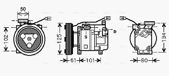 Комплект сцепления в сборе AVA cooling systems MZAK207