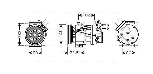Комплект сцепления в сборе AVA cooling systems RTAK393