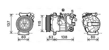 Комплект сцепления в сборе ava cooling systems RTAK491