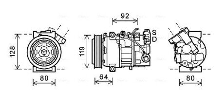 Комплект зчеплення в зборі ava cooling systems RTAK492