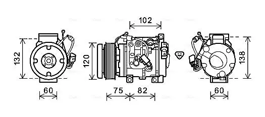 Комплект зчеплення в зборі AVA Cooling Systems TOAK664 (фото 1)