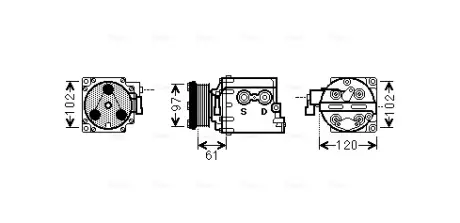 Компресор кондицiонера AVA Cooling Systems FDAK436